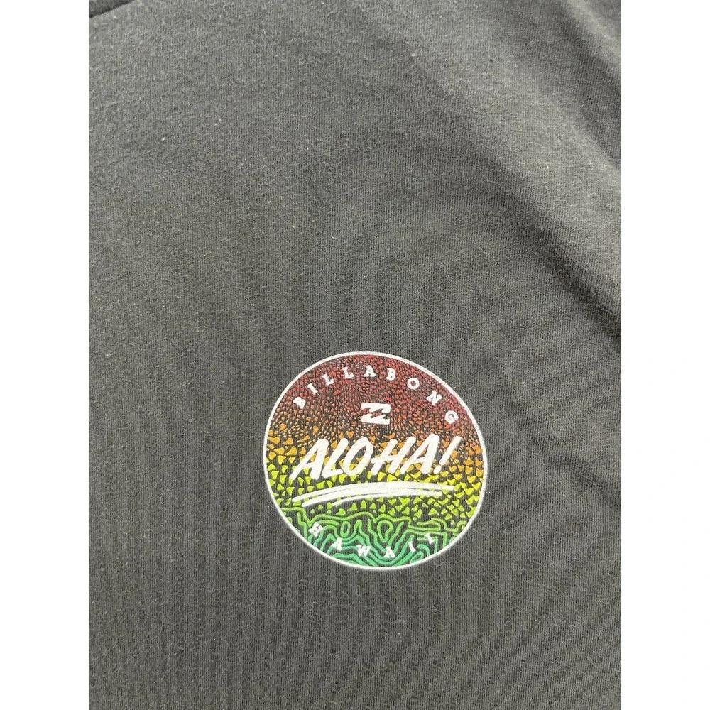 Billabong Kids Shirt Solid Black Short Sleeve Size XL Cotton Aloha Surfer - Picture 8 of 9